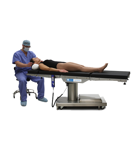 Surgeon attending model on a Skytron 1602 Essentia surgical table