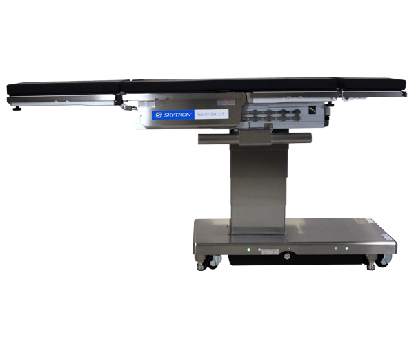 profile view of Skytron's GS70 surgical table with topslide engaged